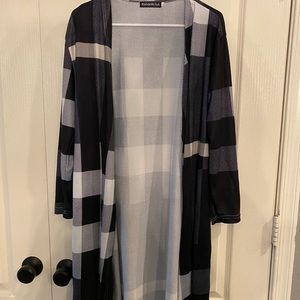 Black checkered robe